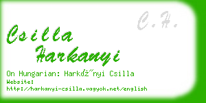 csilla harkanyi business card